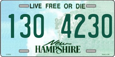 NH license plate 1304230