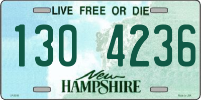 NH license plate 1304236