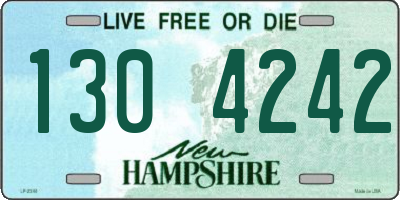 NH license plate 1304242