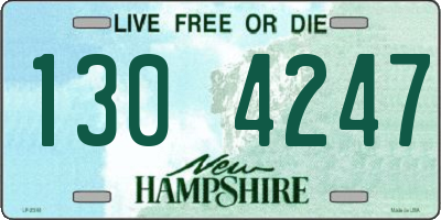 NH license plate 1304247