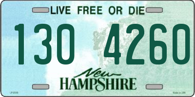 NH license plate 1304260