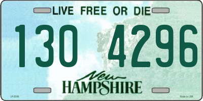NH license plate 1304296