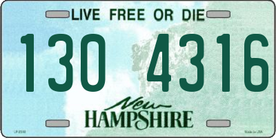 NH license plate 1304316