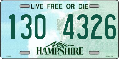 NH license plate 1304326