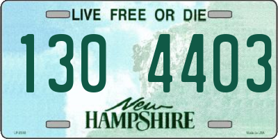 NH license plate 1304403