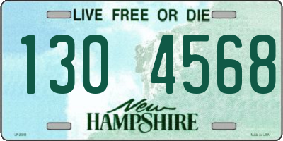 NH license plate 1304568
