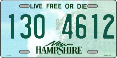 NH license plate 1304612