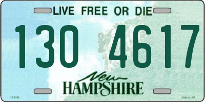 NH license plate 1304617