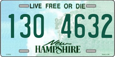 NH license plate 1304632
