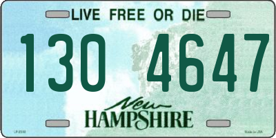 NH license plate 1304647