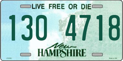 NH license plate 1304718