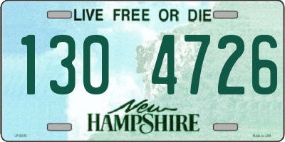 NH license plate 1304726
