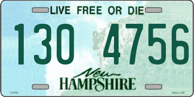 NH license plate 1304756
