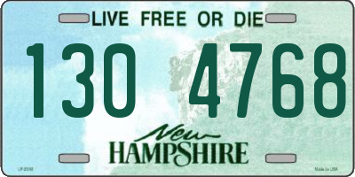 NH license plate 1304768