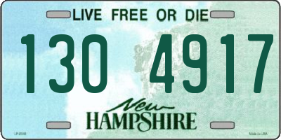 NH license plate 1304917