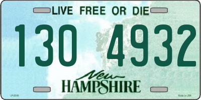 NH license plate 1304932