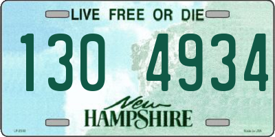 NH license plate 1304934