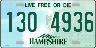 NH license plate 1304936