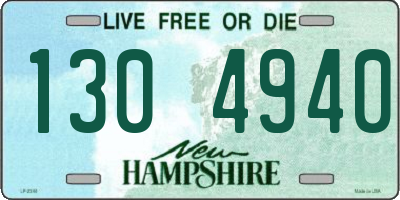 NH license plate 1304940