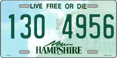 NH license plate 1304956