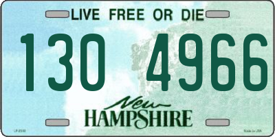 NH license plate 1304966