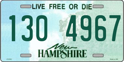 NH license plate 1304967