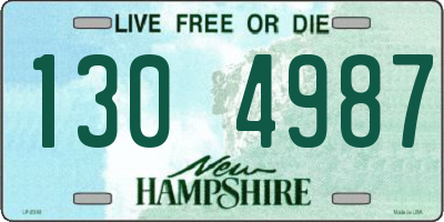 NH license plate 1304987