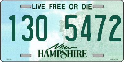 NH license plate 1305472