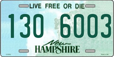 NH license plate 1306003