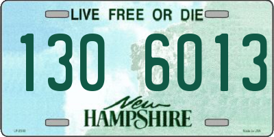 NH license plate 1306013