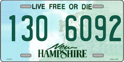 NH license plate 1306092