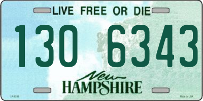 NH license plate 1306343