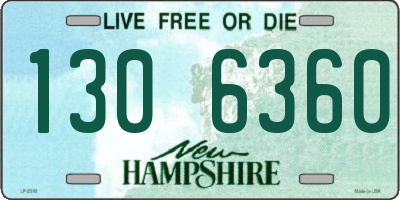 NH license plate 1306360
