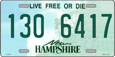 NH license plate 1306417