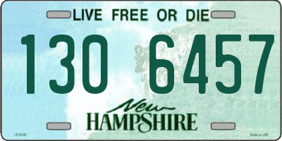 NH license plate 1306457