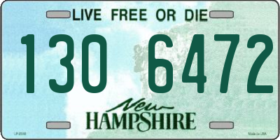 NH license plate 1306472