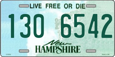 NH license plate 1306542