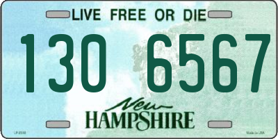 NH license plate 1306567