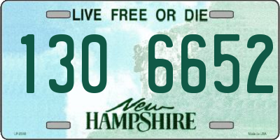 NH license plate 1306652
