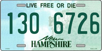 NH license plate 1306726