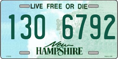 NH license plate 1306792