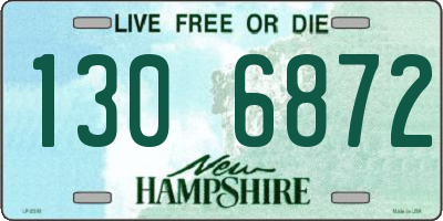 NH license plate 1306872