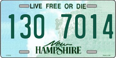 NH license plate 1307014