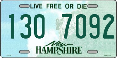 NH license plate 1307092