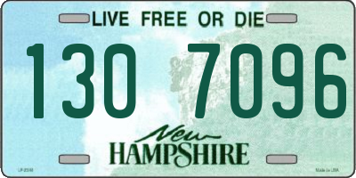 NH license plate 1307096