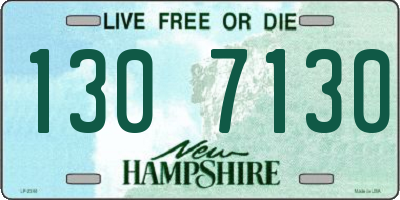 NH license plate 1307130