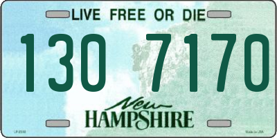 NH license plate 1307170