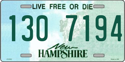 NH license plate 1307194
