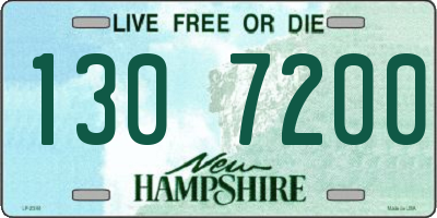NH license plate 1307200