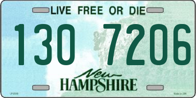 NH license plate 1307206